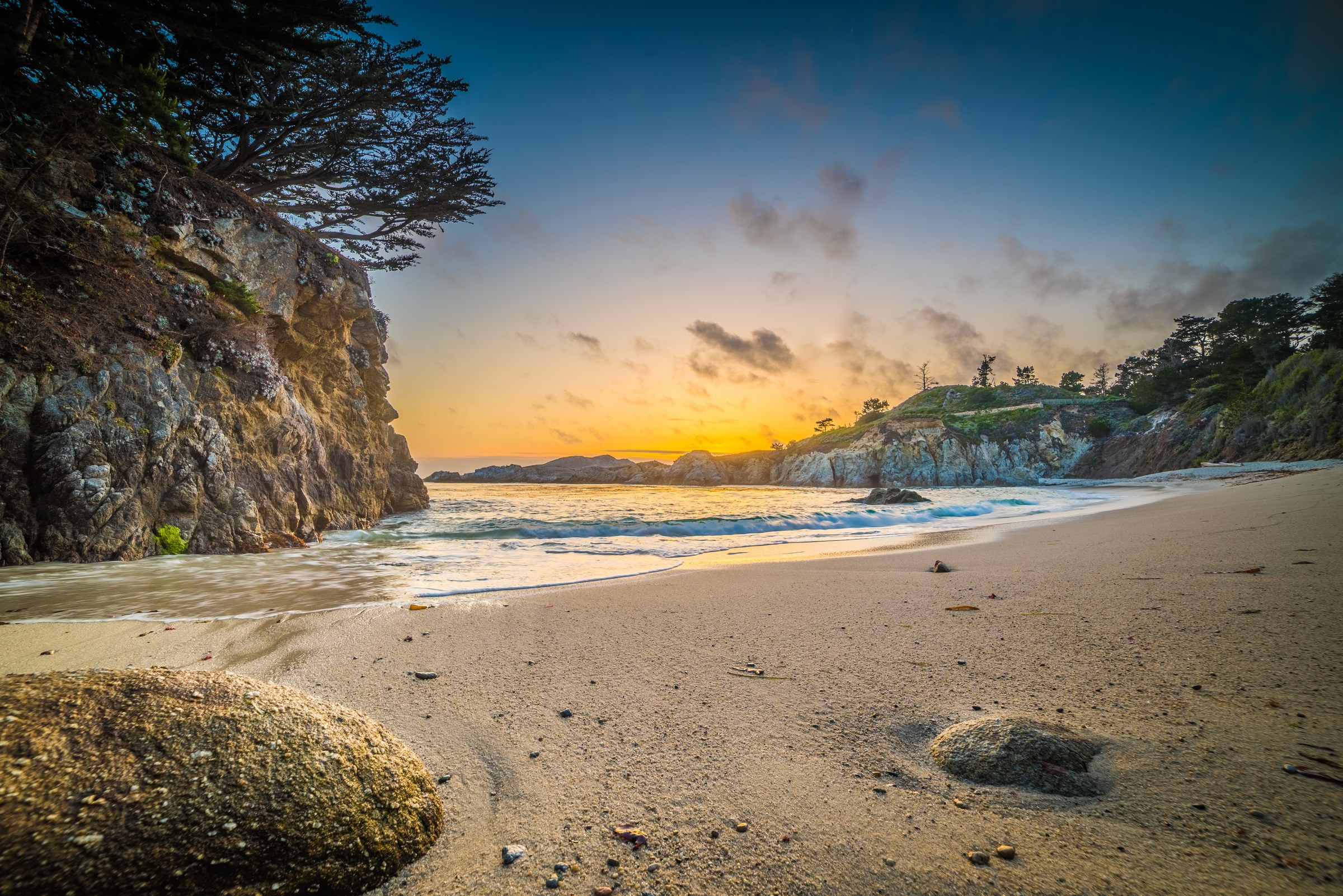 Sunset at Gibson Beach, Point Lobos, Monterey
