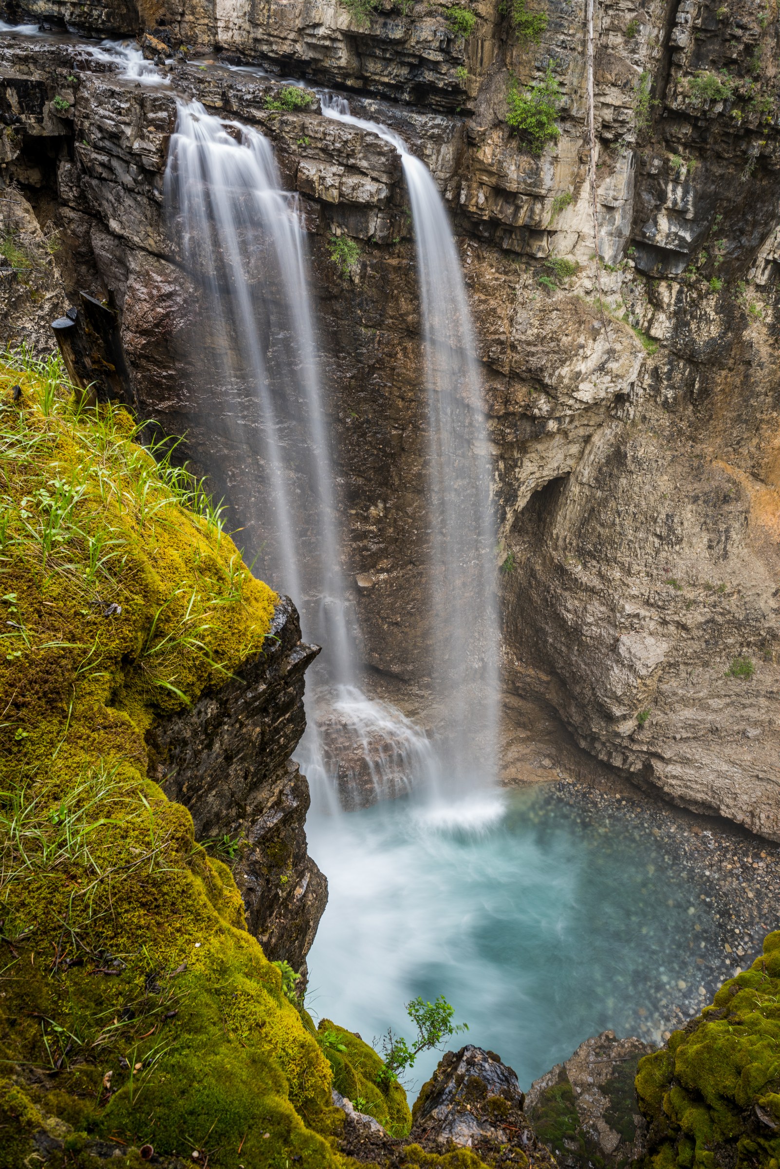 Upper waterfall at Johnston Canyon, Alberta